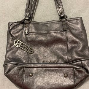 B Makowsky silver purse, hardly used, 11”x13”,